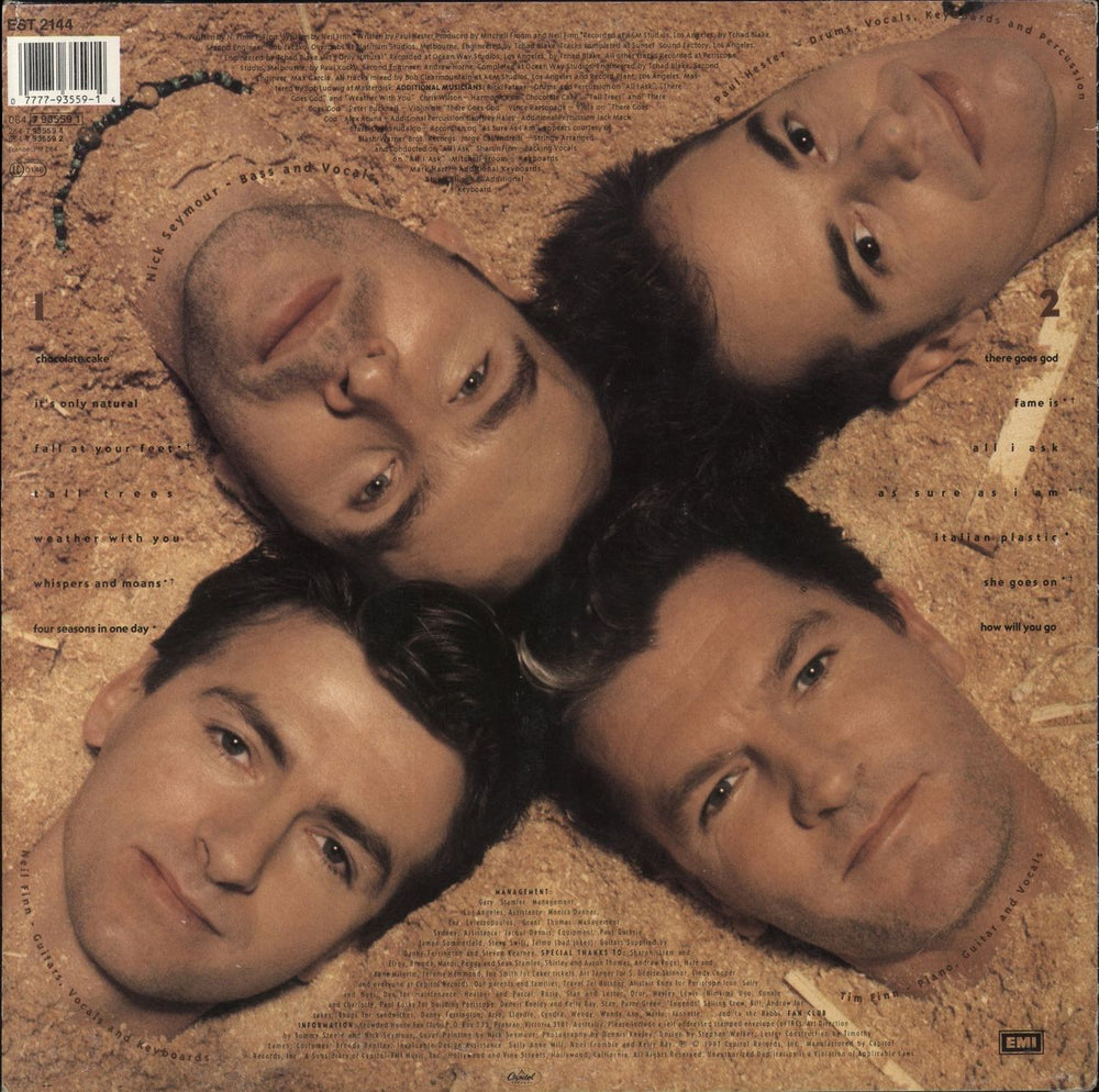 Crowded House Woodface - Hype Stickered - VG UK vinyl LP album (LP record) 077779355914