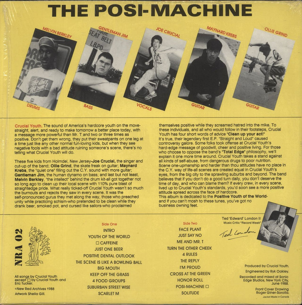 Crucial Youth The Posi-Machine - White Vinyl US vinyl LP album (LP record)