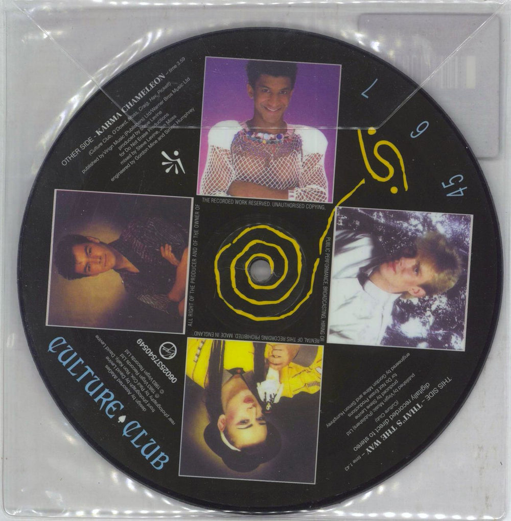 Culture Club Karma Chameleon UK 7" vinyl picture disc (7 inch picture disc single) 602537540549
