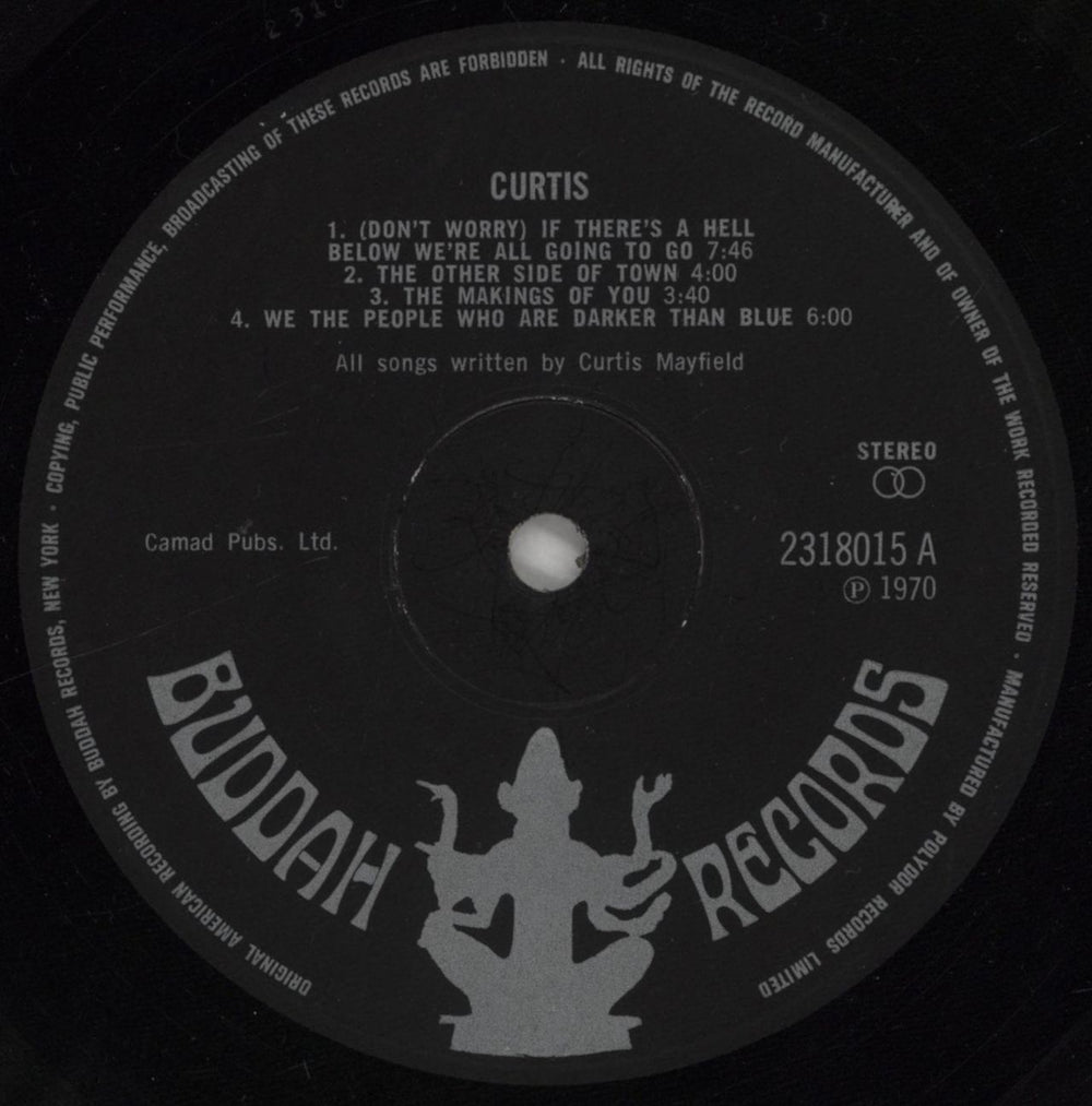 Curtis Mayfield Curtis - VG+ UK vinyl LP album (LP record) CMALPCU785763