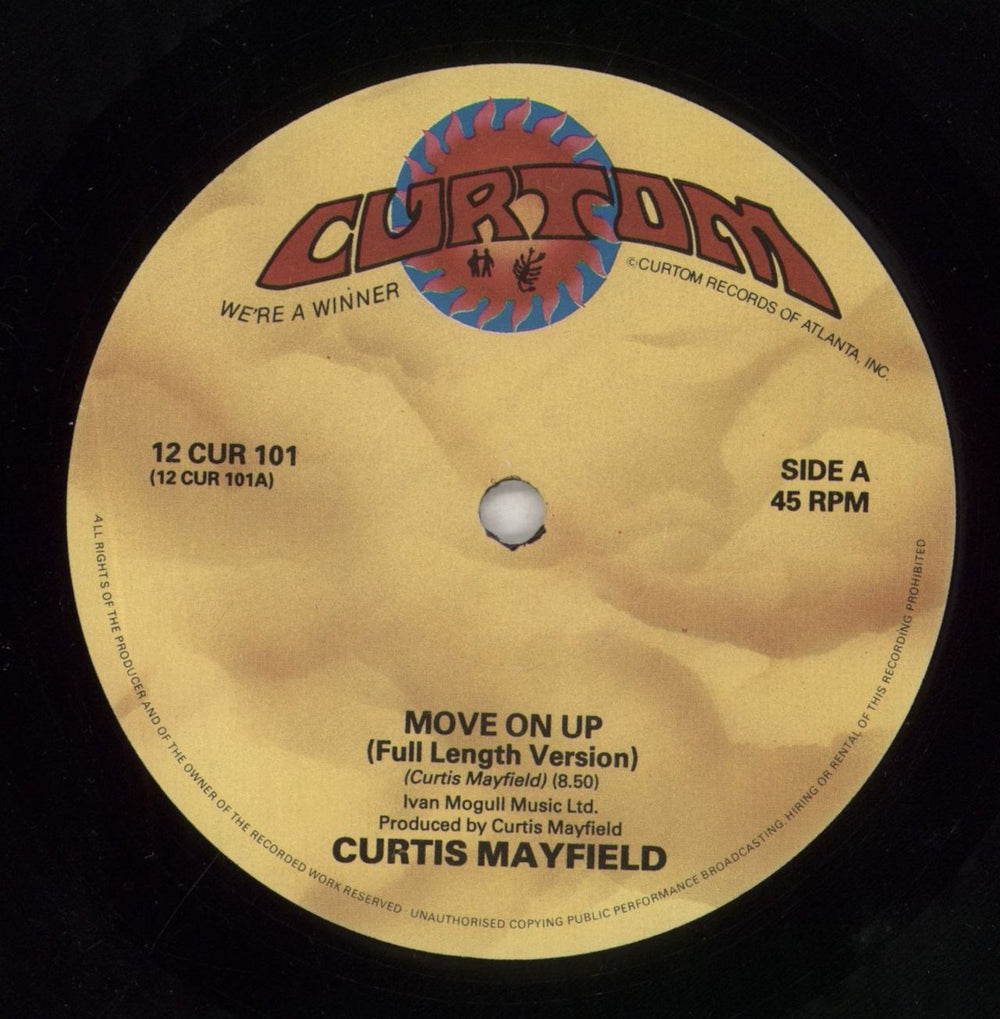 Curtis Mayfield Move On Up UK 12" vinyl single (12 inch record / Maxi-single) CMA12MO676240