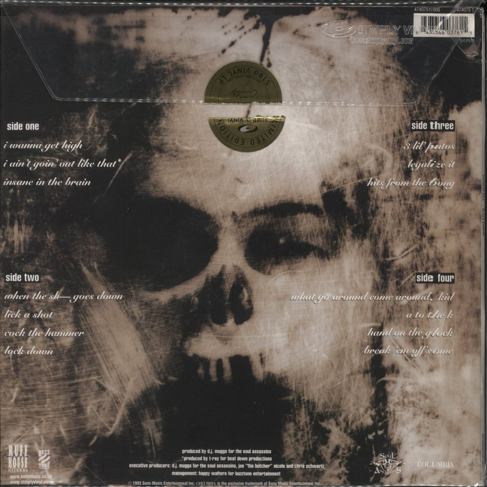 Cypress Hill Black Sunday - 180gm UK 2-LP vinyl record set (Double LP Album) 643346037615