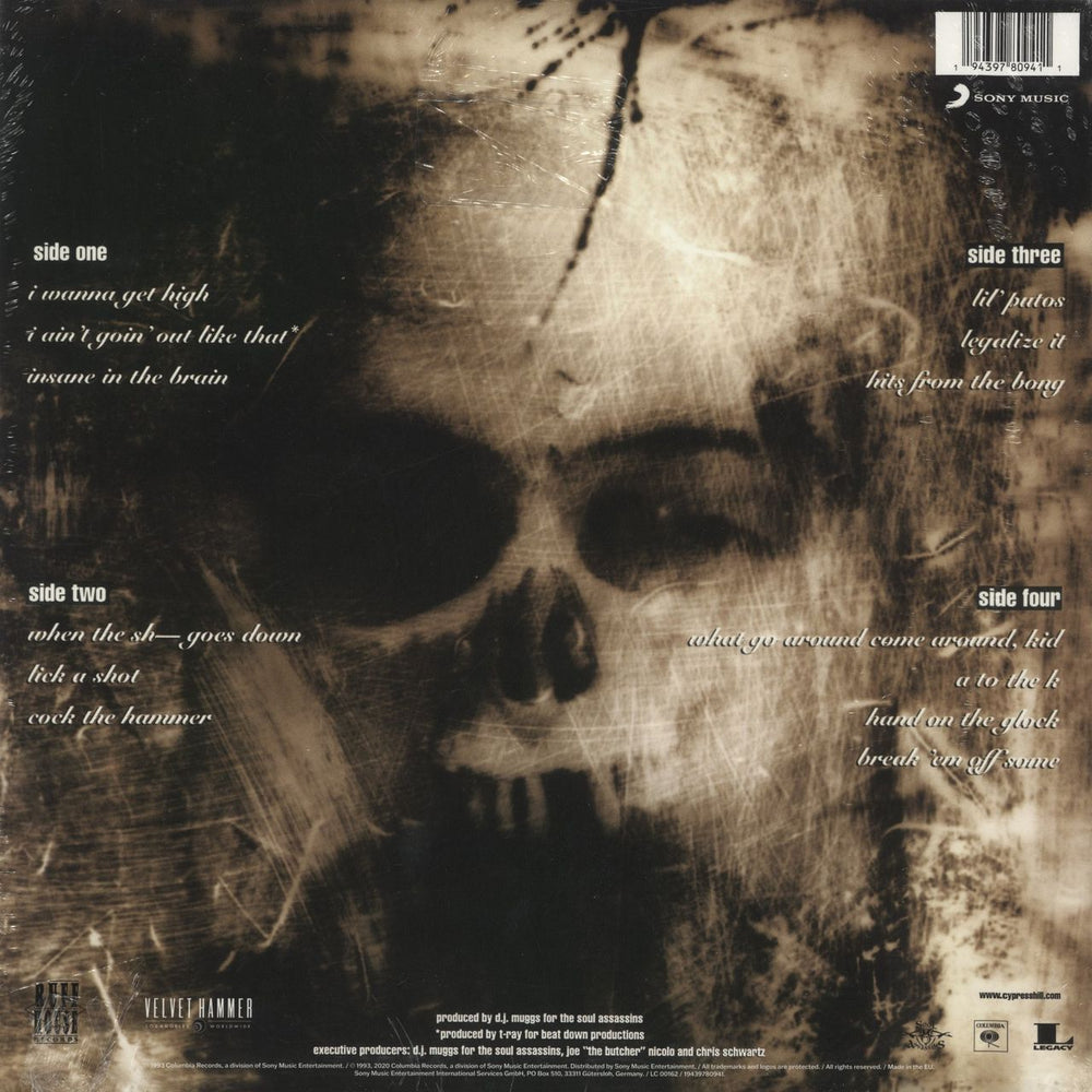 Cypress Hill Black Sunday - White Vinyl UK 2-LP vinyl record set (Double LP Album) 194397809411