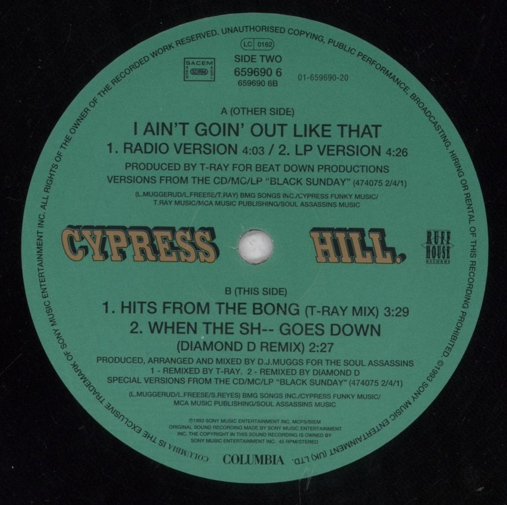 Cypress Hill I Ain't Goin' Out Like That UK 12" vinyl single (12 inch record / Maxi-single) CYP12IA835999