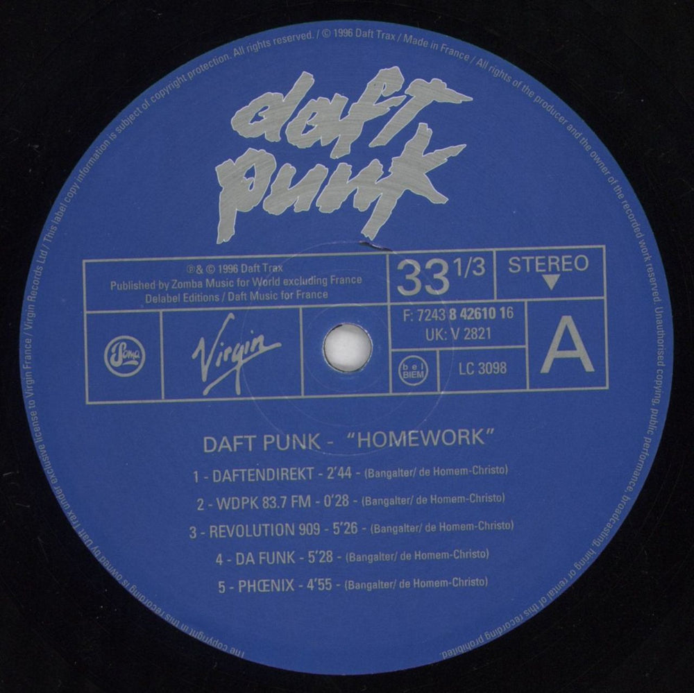 Daft Punk Homework - EX UK 2-LP vinyl record set (Double LP Album) DFP2LHO852526