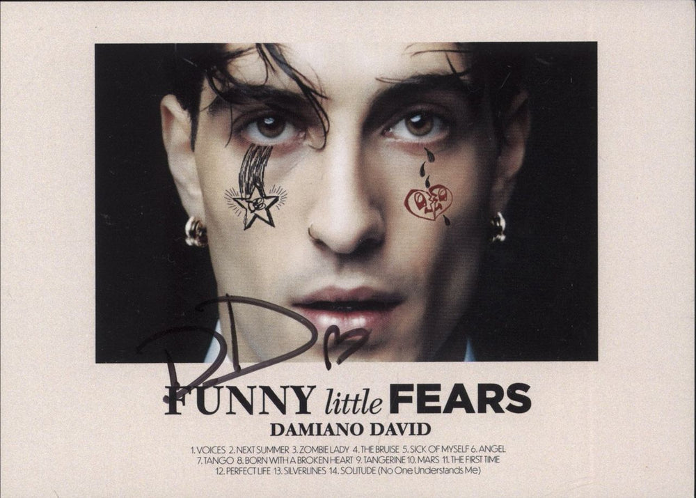 Damiano David Funny Little Fears - Zoetrope Picture Disc + Autographed Art Card - Sealed UK picture disc LP (vinyl picture disc album) 92NPDFU873565