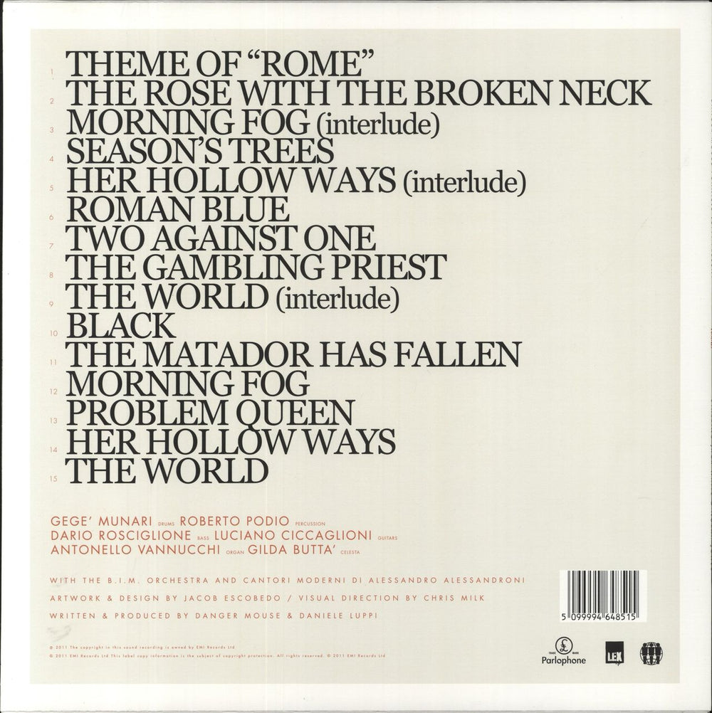 Danger Mouse Rome UK vinyl LP album (LP record) 5099994648515