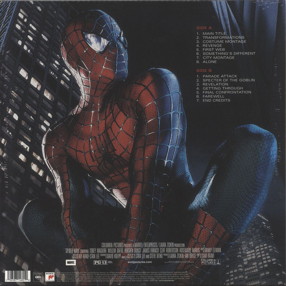 Danny Elfman Spider-Man - 20th Anniversary - 180 Gram Vinyl - Sealed US vinyl LP album (LP record) 196587148010