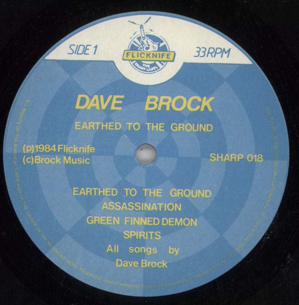 Dave Brock Earthed To The Ground UK vinyl LP album (LP record) DE3LPEA341732
