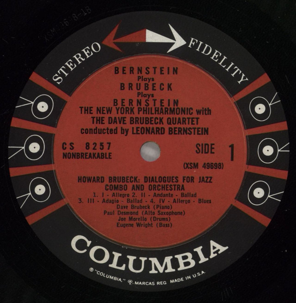 Dave Brubeck Bernstein Plays Brubeck Plays Bernstein US vinyl LP album (LP record) DBRLPBE880514
