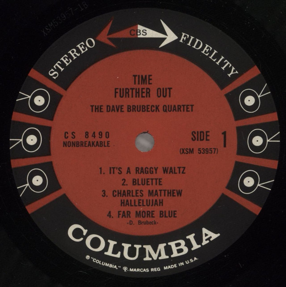 Dave Brubeck Time Further Out US vinyl LP album (LP record) DBRLPTI880705