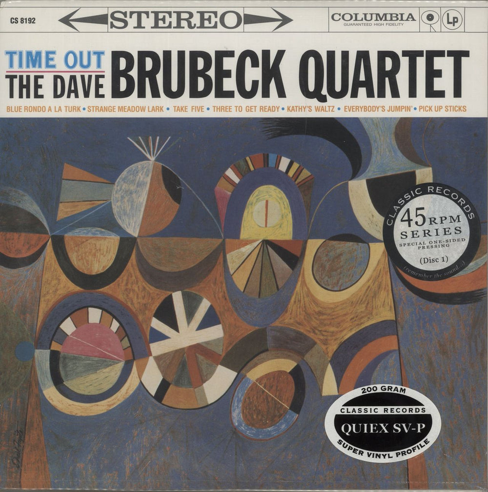 Dave Brubeck Time Out - 200g - 45RPM US 4-LP vinyl album record set CS8192-45QPC