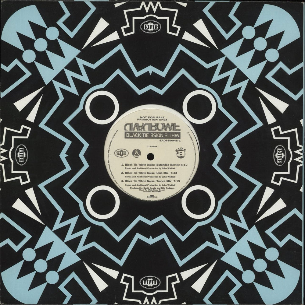 David Bowie Black Tie White Noise US Promo 12" vinyl single (12 inch record / Maxi-single)