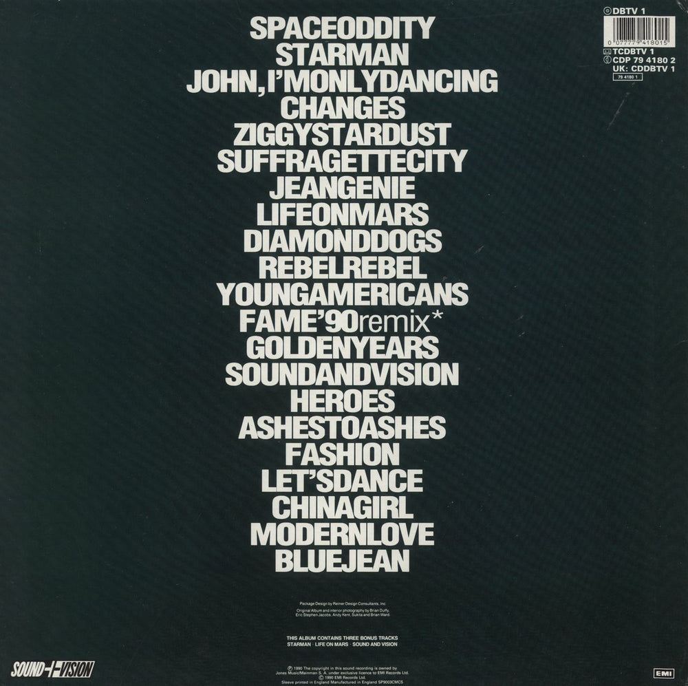 David Bowie ChangesBowie - Sticker - EX UK 2-LP vinyl record set (Double LP Album) 077779418015