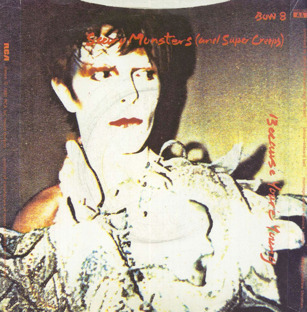 David Bowie Scary Monsters (And Super Creeps) - Wide-Centre Injection UK 7" vinyl single (7 inch record / 45)