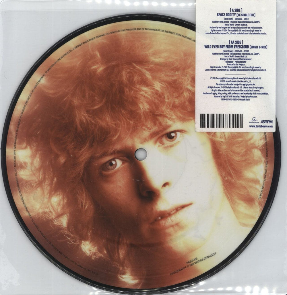 David Bowie Space Oddity UK 7" vinyl picture disc (7 inch picture disc single) 825646079452