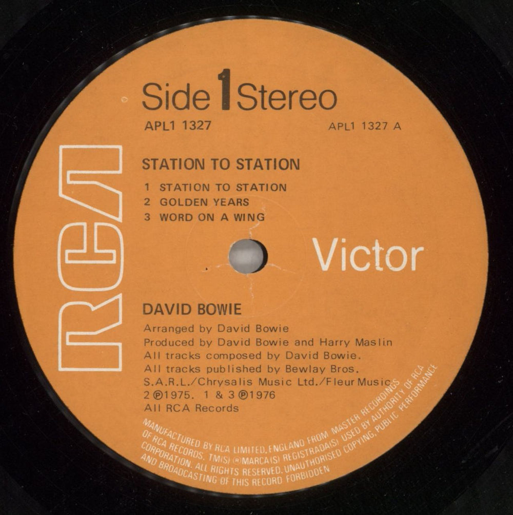 David Bowie Station To Station - 1st - VG + Insert UK vinyl LP album (LP record) BOWLPST698442