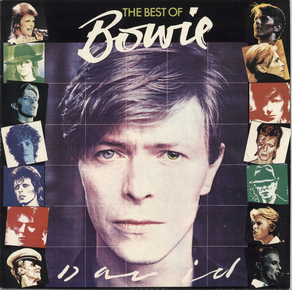 David Bowie The Best Of Bowie - Tracklisting Sticker UK vinyl LP album (LP record) NE1111