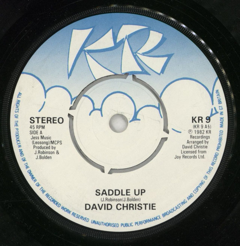 David Christie Saddle Up UK 7" vinyl single (7 inch record / 45) KR9