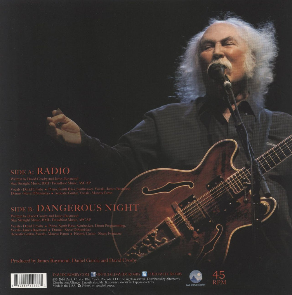 David Crosby Croz  - Red Vinyl US 10" vinyl single (10 inch record) 852550141111