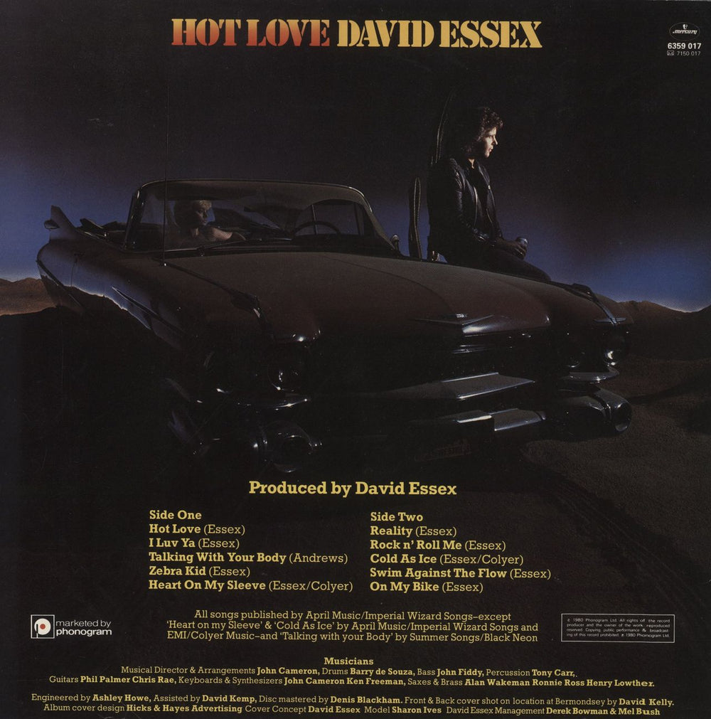 David Essex Hot Love UK vinyl LP album (LP record)