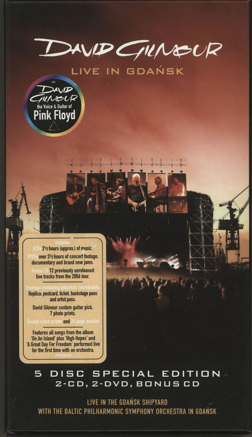 David Gilmour Live In Gdansk - stickered UK 5-CD album set 2354842