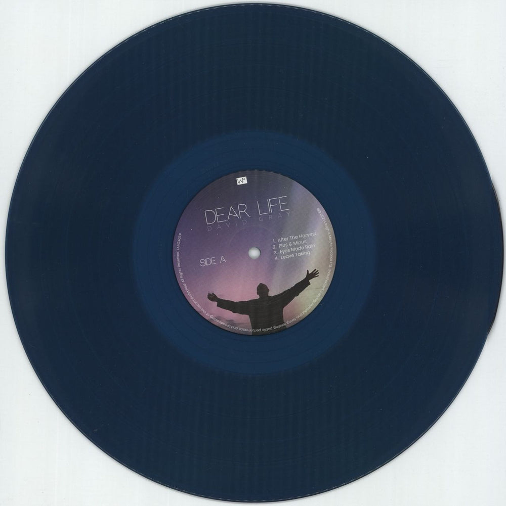 David Gray Dear Life - Sea Blue Vinyl - Autographed UK 2-LP vinyl record set (Double LP Album) DGR2LDE876595