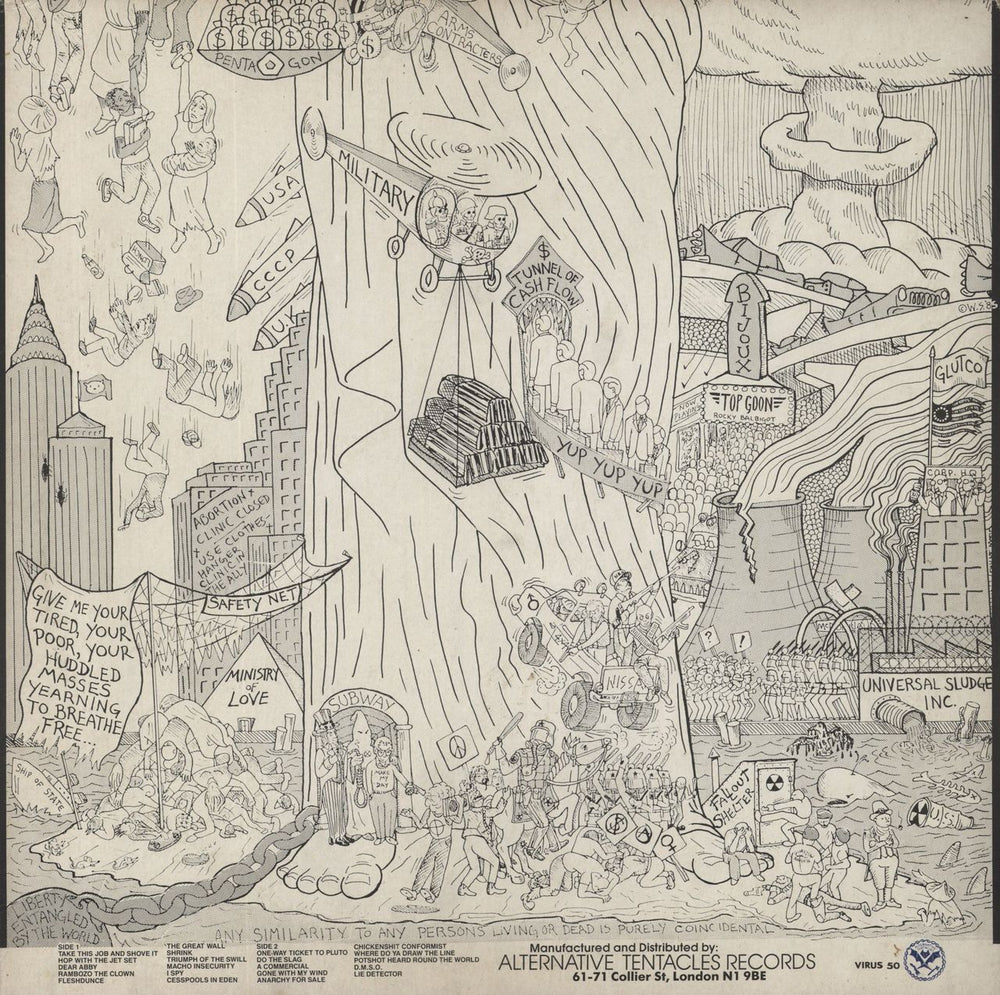 Dead Kennedys Bedtime For Democracy + Insert - EX UK vinyl LP album (LP record)