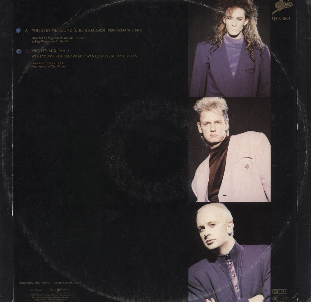 Dead Or Alive You Spin Me Round (Like A Record) - VG UK 12" vinyl single (12 inch record / Maxi-single)