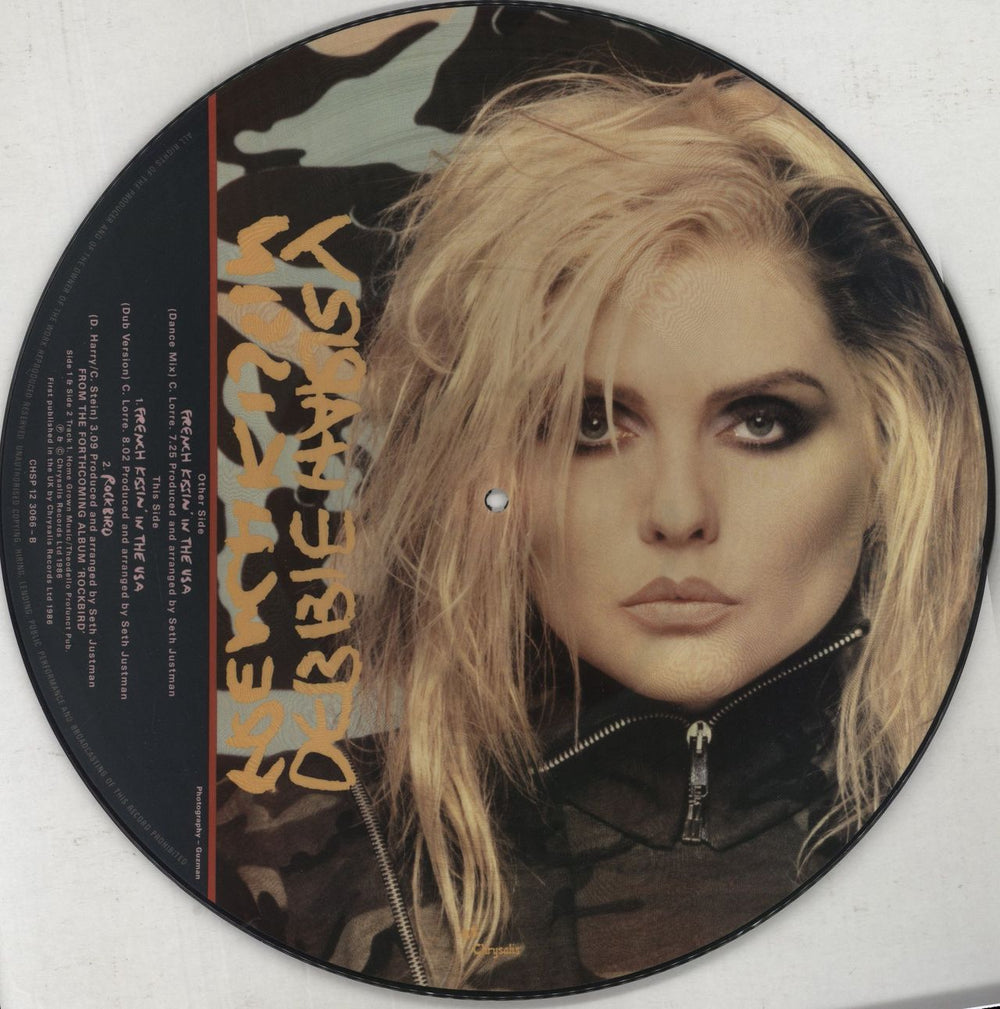 Debbie Harry French Kissin' In The USA - EX UK 12" vinyl picture disc (12 inch picture record)