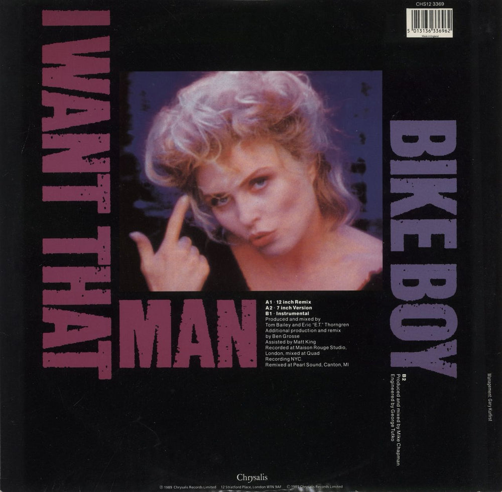 Debbie Harry I Want That Man UK 12" vinyl single (12 inch record / Maxi-single) 5013136336962