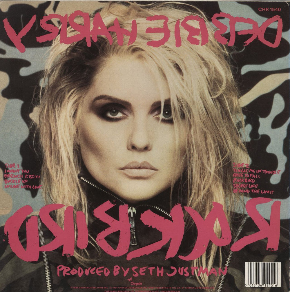Debbie Harry Rockbird - Pink Titles - Hype Sticker UK vinyl LP album (LP record) 5013136154016