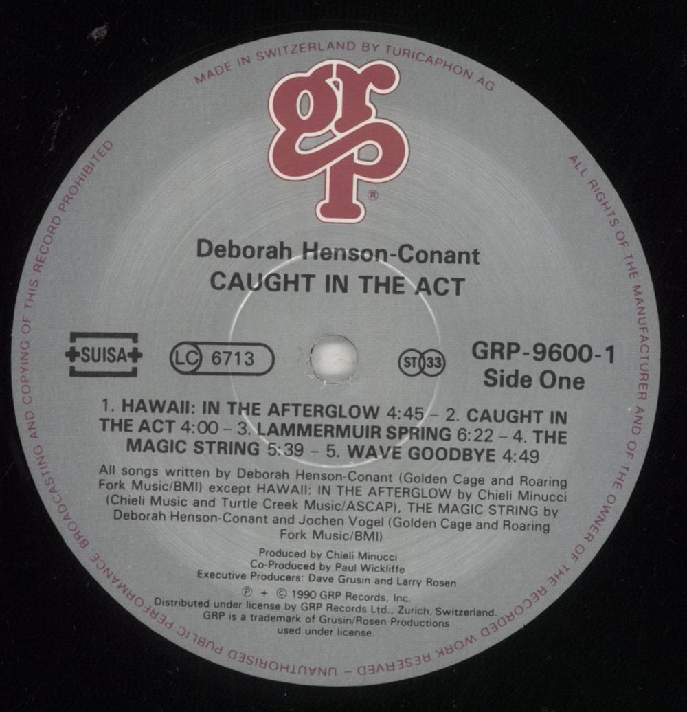 Deborah Henson-Conant Caught In The Act Swiss vinyl LP album (LP record) I7QLPCA855318