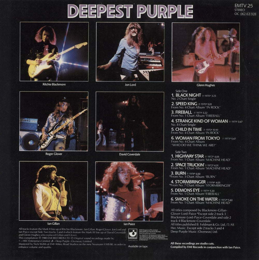 Deep Purple Deepest Purple - 2nd Singapore vinyl LP album (LP record)