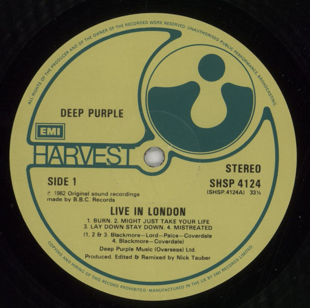 Deep Purple Live In London UK vinyl LP album (LP record) DEELPLI864425