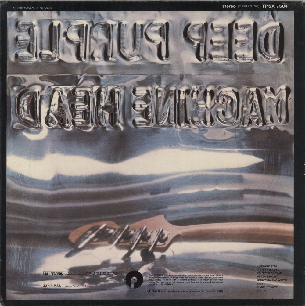 Deep Purple Machine Head - 1st + Insert - VG UK vinyl LP album (LP record)