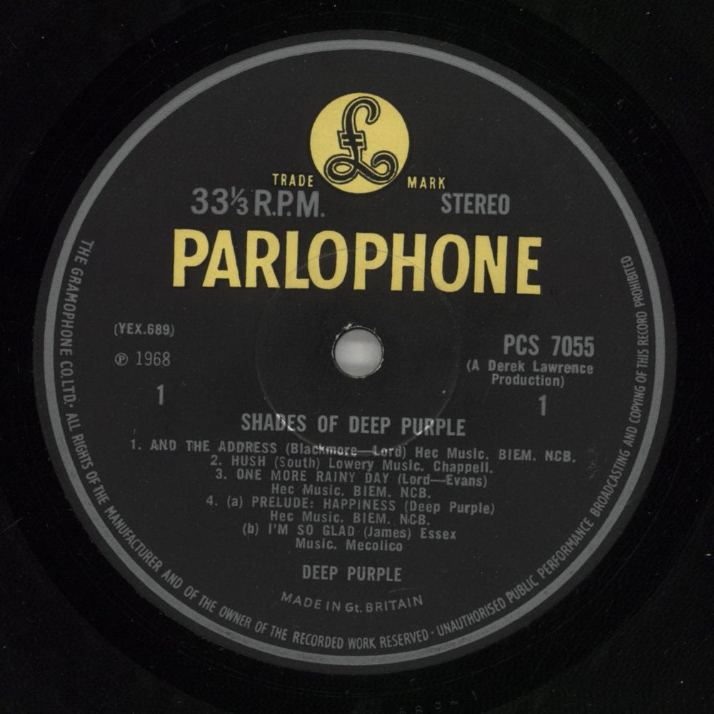 Deep Purple Shades Of Deep Purple - 1st - VG UK vinyl LP album (LP record) DEELPSH577015