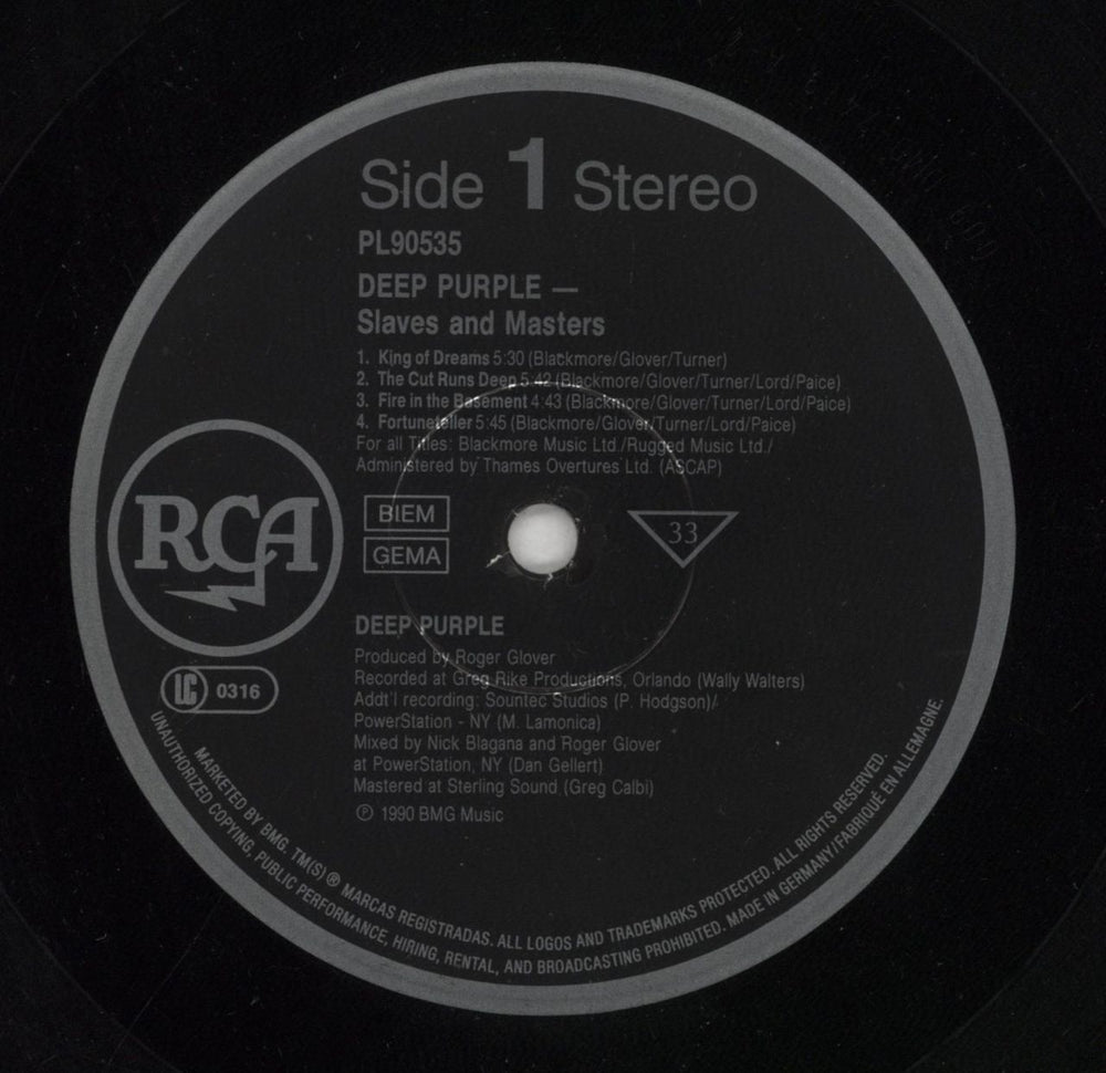 Deep Purple Slaves And Masters - EX UK vinyl LP album (LP record) DEELPSL617535