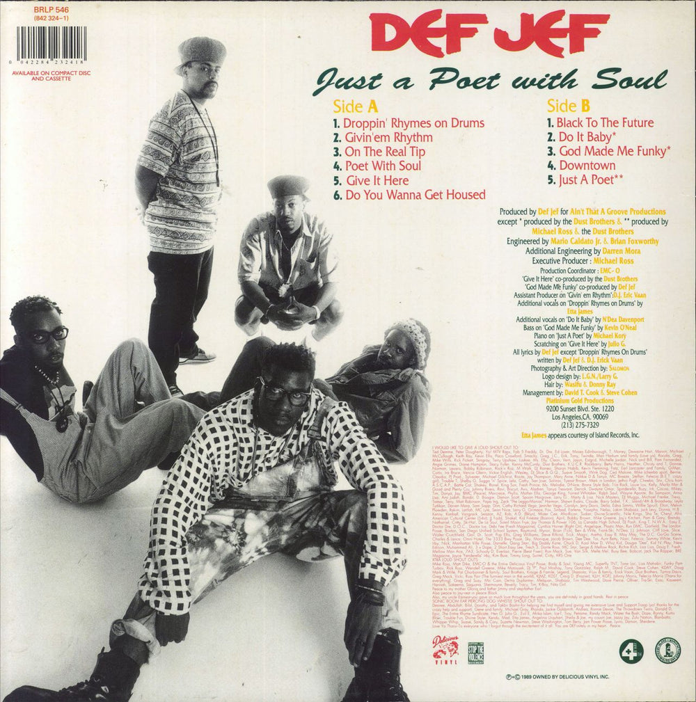 Def Jef Just A Poet With Soul UK vinyl LP album (LP record) 0042284232418