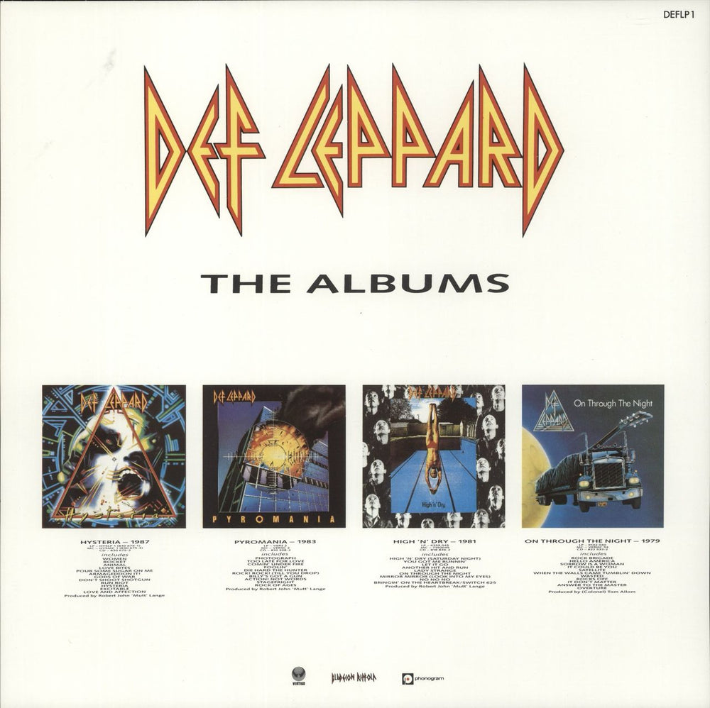 Def Leppard Hysteria - Triangular Stickered P/S + Insert UK vinyl LP album (LP record) Deleted