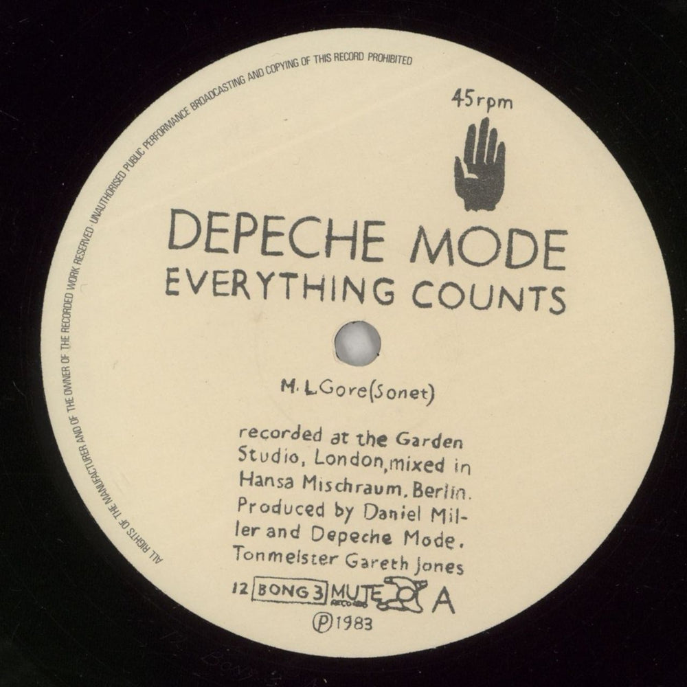 Depeche Mode Everything Counts [In Larger Amounts] - EX UK 12" vinyl single (12 inch record / Maxi-single) DEP12EV07901