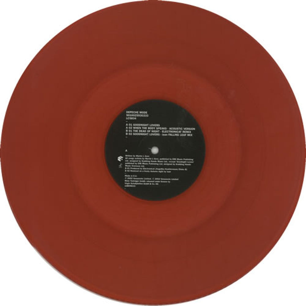 Depeche Mode Goodnight Lovers - Red Vinyl UK 12" vinyl single (12 inch record / Maxi-single) DEP12GO208852