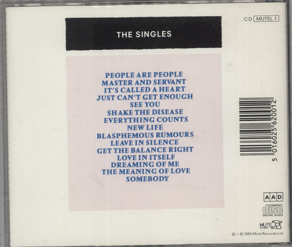 Depeche Mode The Singles 81-85 French CD album (CDLP) 5016025620012