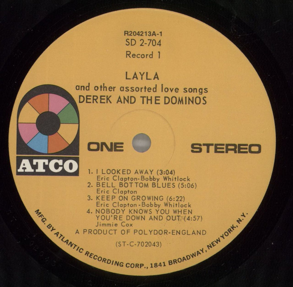 Derek And The Dominos Layla And Other Assorted Love Songs US 2-LP vinyl record set (Double LP Album) D&D2LLA636403