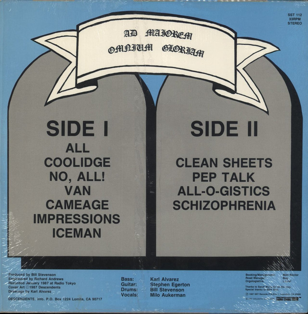 Descendents All - 1st - EX US vinyl LP album (LP record) 018861011219