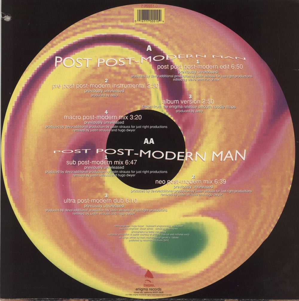 Devo Post Post-Modern Man US 12" vinyl single (12 inch record / Maxi-single)