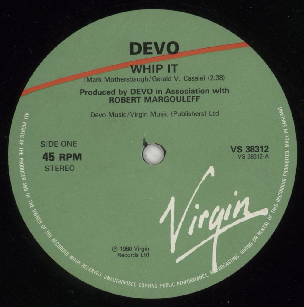 Devo Whip It - EX UK 12" vinyl single (12 inch record / Maxi-single) DVO12WH874583
