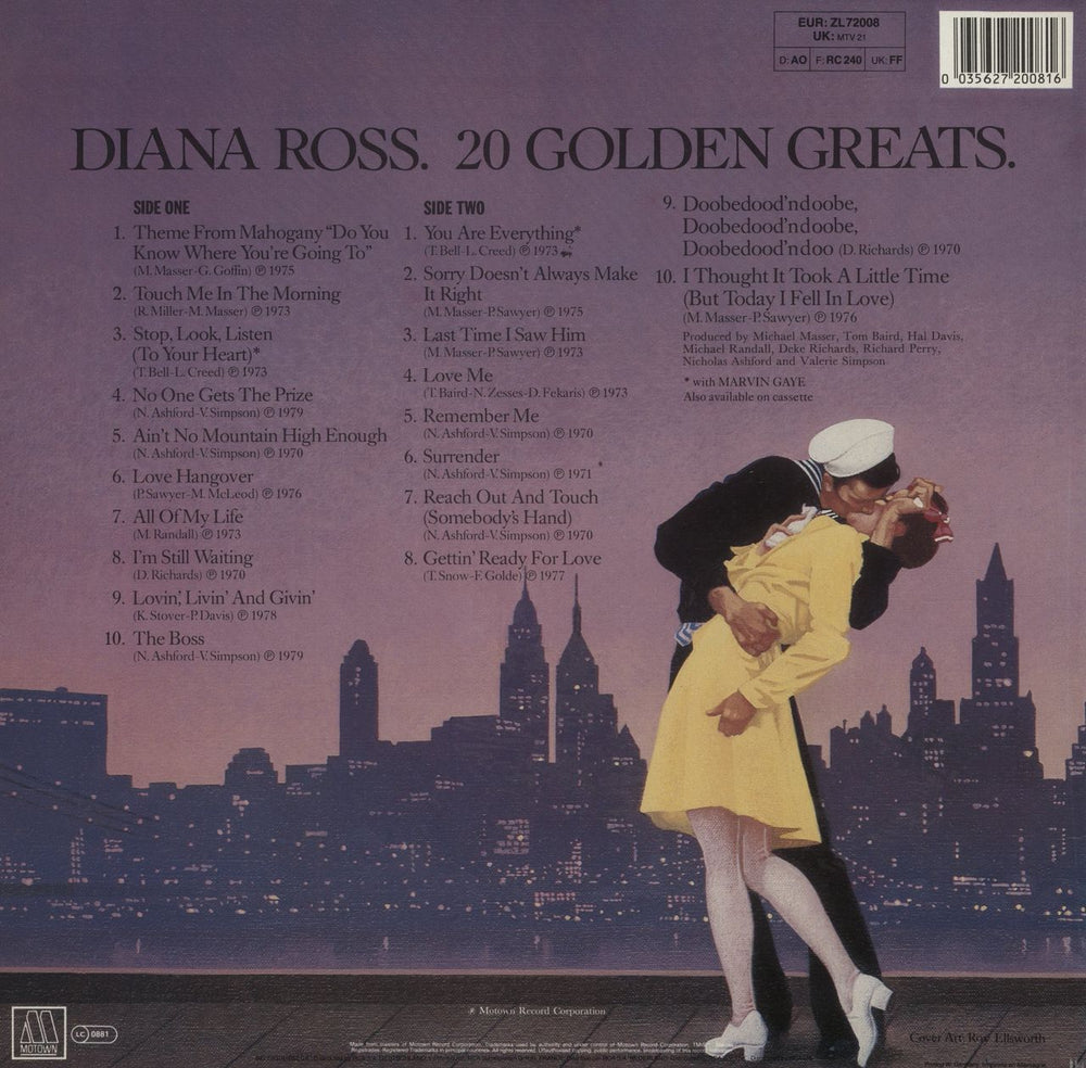 Diana Ross 20 Golden Greats German vinyl LP album (LP record)