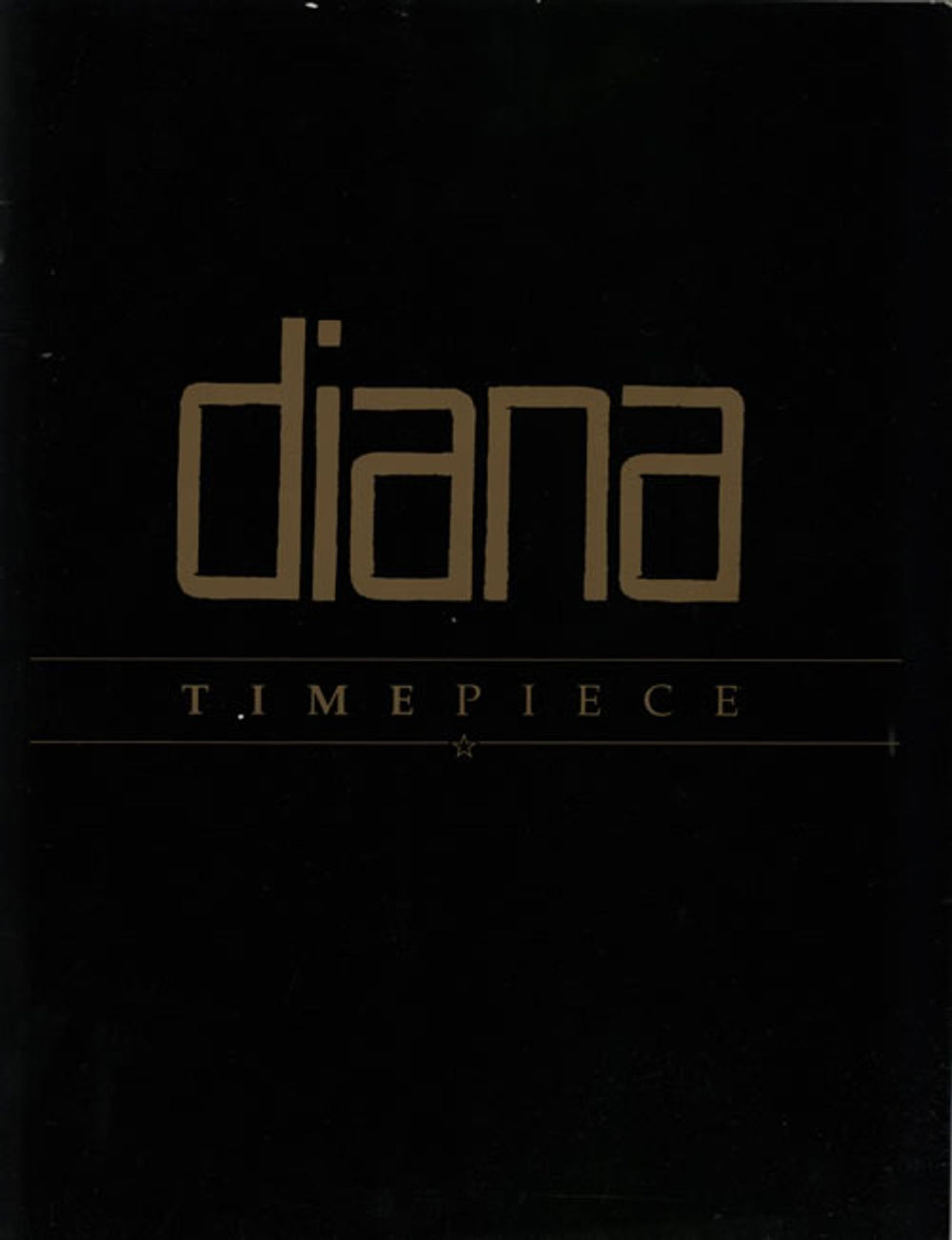 Diana Ross Timepiece UK tour programme TOUR PROGRAMME