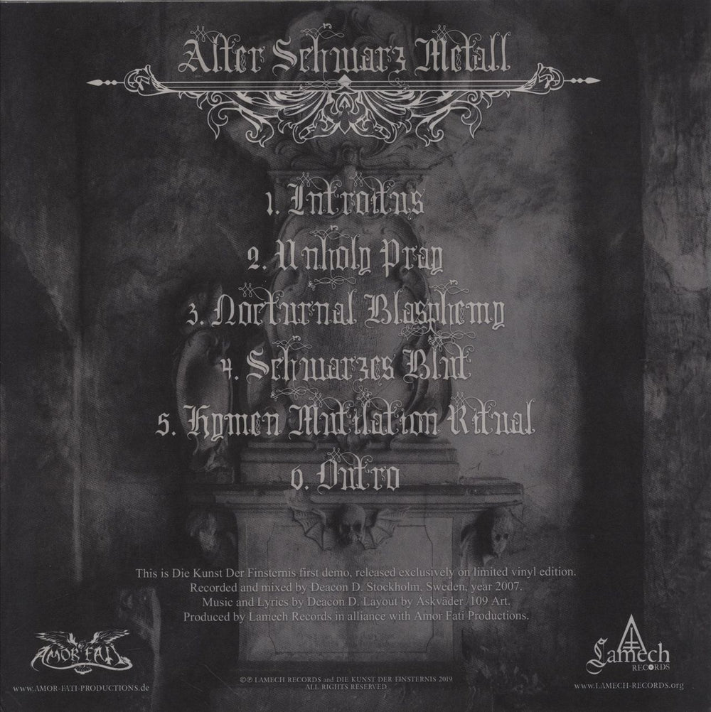 Die Kunst Der Finsternis  Alter Schwarz Metall Swedish 12" vinyl single (12 inch record / Maxi-single)